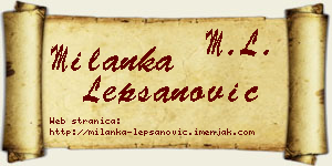 Milanka Lepšanović vizit kartica
